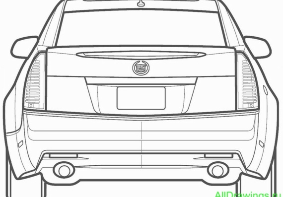 Cadillac CTS (2008) (Cadillac STS (2008)) - drawings (drawings) of the car